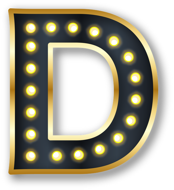 Light Bulb Letter D