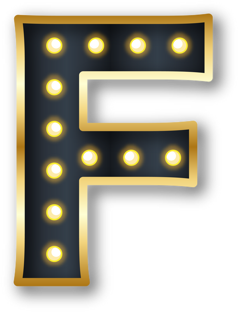 Light Bulb Letter F